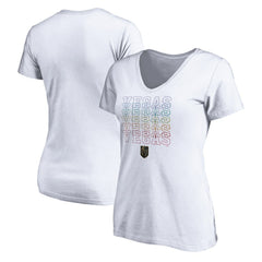 NHL Vegas Golden Knights Women's City Pride V-Neck T-Shirt - White