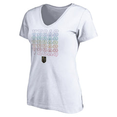 NHL Vegas Golden Knights Women's City Pride V-Neck T-Shirt - White