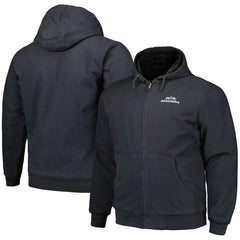 Seattle Seahawks Dunbrooke Big & Tall Dakota Canvas Hoodie Full-Zip Jacket Charcoal
