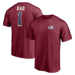 NHL Colorado Avalanche Number One Dad Logo T-Shirt - Garnet