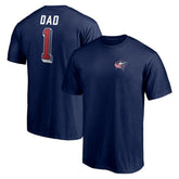 NHL Columbus Blue Jackets Number One Dad Logo T-Shirt - Navy