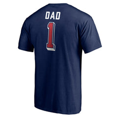 NHL Columbus Blue Jackets Number One Dad Logo T-Shirt - Navy