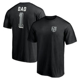 NHL Los Angeles Kings Number One Dad Logo T-Shirt - Black