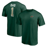 NHL Minnesota Wild Number One Dad Logo T-Shirt - Green