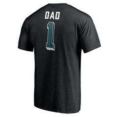 NHL San Jose Sharks Number One Dad Logo T-Shirt - Black