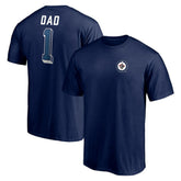 NHL Winnipeg Jets Number One Dad Logo T-Shirt - Navy