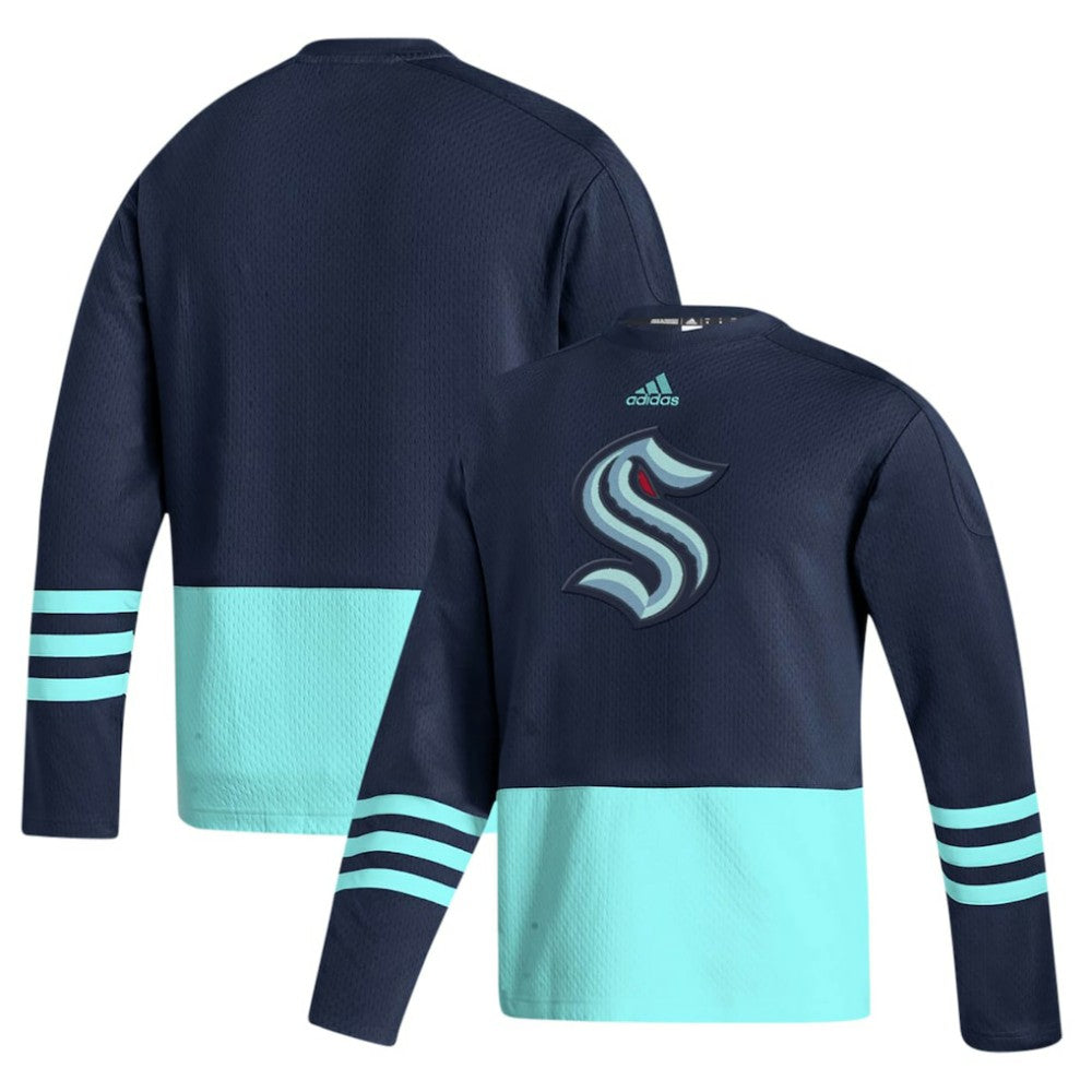 NHL Seattle Kraken adidas Logo AEROREADY Pullover Sweater - Deep Sea Blue