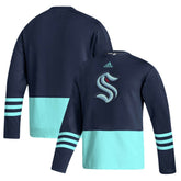 NHL Seattle Kraken adidas Logo AEROREADY Pullover Sweater - Deep Sea Blue