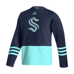 NHL Seattle Kraken adidas Logo AEROREADY Pullover Sweater - Deep Sea Blue