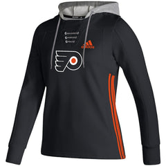 NHL Philadelphia Flyers adidas Women's Skate Lace AEROREADY Pullover Hoodie - Black