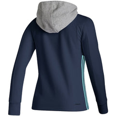 NHL Seattle Kraken adidas Women's Skate Lace AEROREADY Pullover Hoodie - Deep Sea Blue