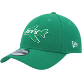 New York Jets New Era Plane The League 9FORTY Adjustable Hat Kelly Green