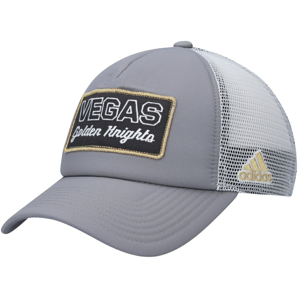 NHL Vegas Golden Knights adidas Locker Room Foam Trucker Snapback Hat - Gray/White