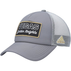 NHL Vegas Golden Knights adidas Locker Room Foam Trucker Snapback Hat - Gray/White
