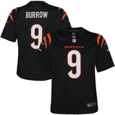 NFL Joe Burrow Cincinnati Bengals Youth Game Jersey - Black