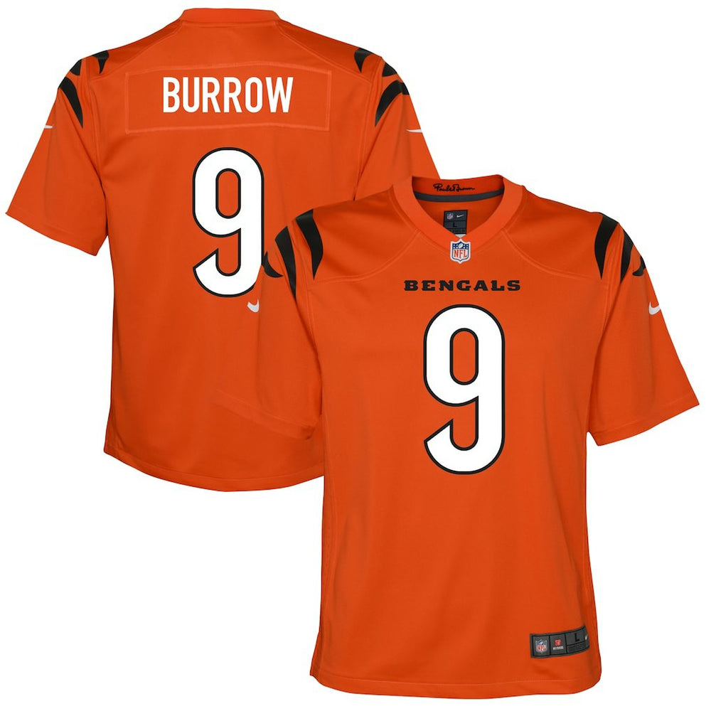 NFL Joe Burrow Cincinnati Bengals Youth Game Jersey - Orange