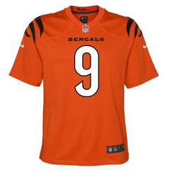 Joe Burrow Cincinnati Bengals Youth Game Jersey Orange
