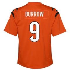 NFL Joe Burrow Cincinnati Bengals Youth Game Jersey - Orange
