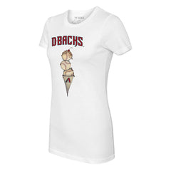 Arizona Diamondbacks Tiny Turnip Women's Triple Scoop T-Shirt - White T-shirts