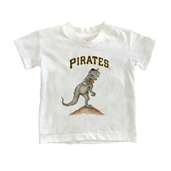 Pittsburgh Pirates Tiny Turnip Youth TT Rex T-Shirt - White T-shirts
