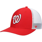 Washington Nationals '47 Primary Logo Trucker Snapback Hat - Red/White Hats