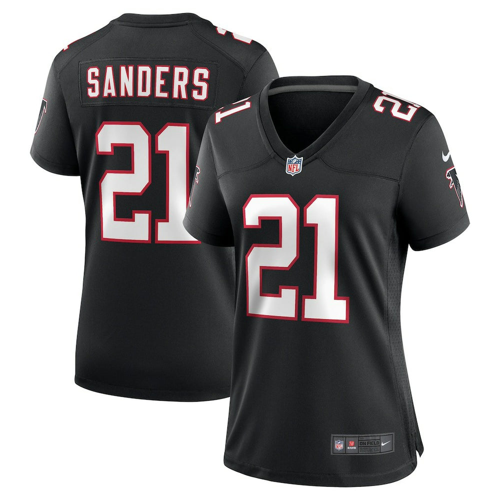 NFL Deion Sanders Atlanta Falcons Women's Alternate Retired Player Game Jersey - Black
