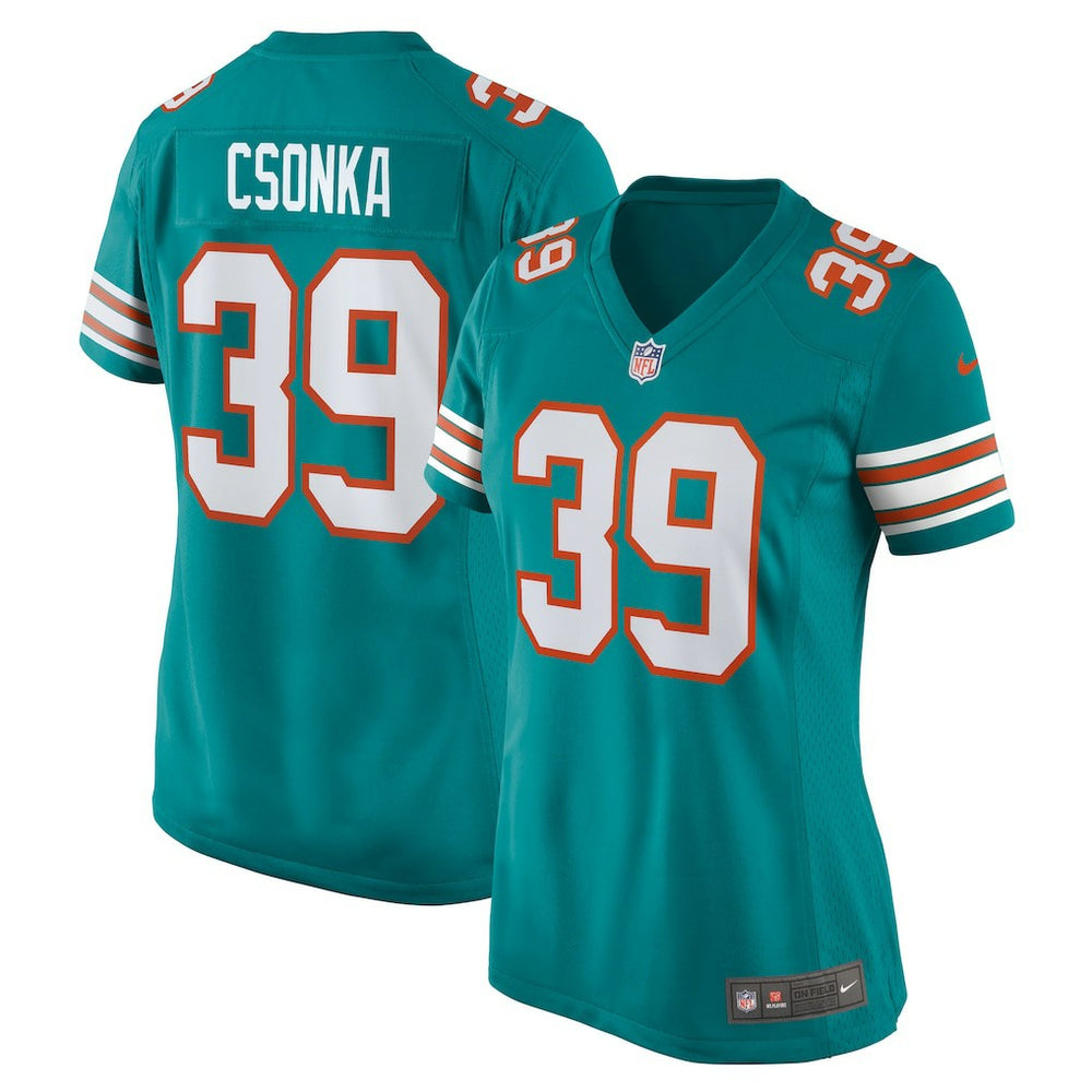 NFL Larry Csonka Miami Dolphins Women's Retired Player Jersey - Aqua