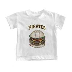 Pittsburgh Pirates Tiny Turnip Youth Burger T-Shirt - White T-shirts