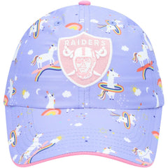 Las Vegas Raiders '47 Girls Preschool Unicorn Clean Up Adjustable Hat Purple