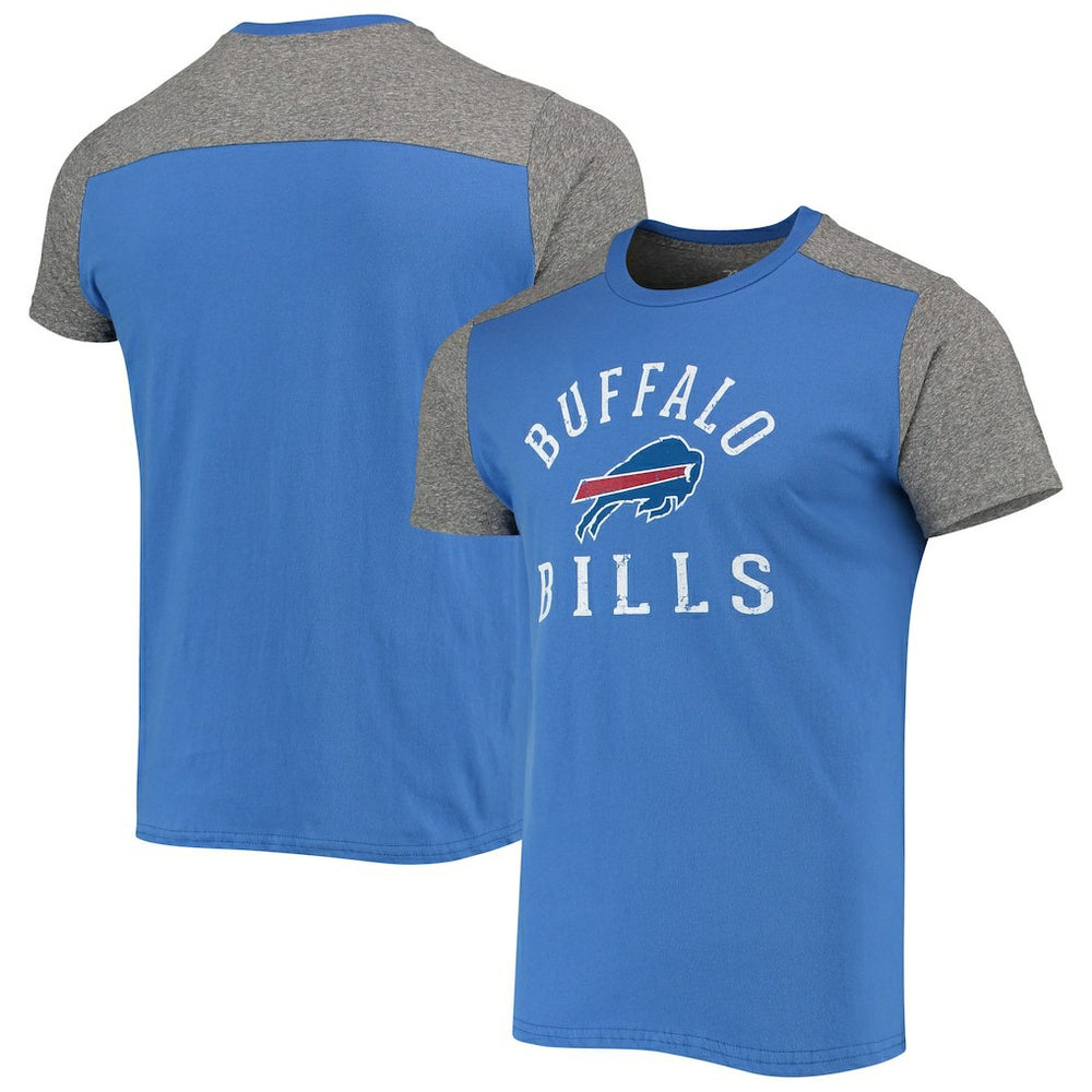 Buffalo Bills Majestic Threads Field Goal Slub T-Shirt Royal/Gray