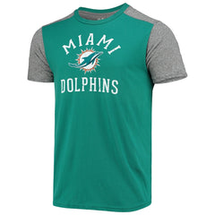 Miami Dolphins Majestic Threads Field Goal Slub T-Shirt Aqua/Gray