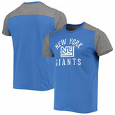 New York Giants Majestic Threads Gridiron Classics Field Goal Slub T-Shirt Royal/Heathered Gray