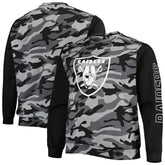 Las Vegas Raiders FOCO Camo Long Sleeve T-Shirt Black