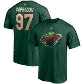 NHL Kirill Kaprizov Minnesota Wild Fanatics Authentic Stack Name & Number T-Shirt - Green