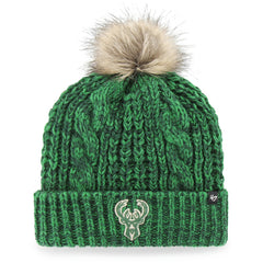 Milwaukee Bucks '47 Women's Meeko Cuffed Knit Hat with Pom Hunter Green
