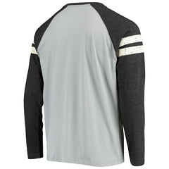 Las Vegas Raiders Starter Throwback League Raglan Long Sleeve Tri-Blend T-Shirt Silver/Black
