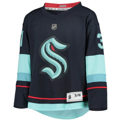 NHL Philipp Grubauer Seattle Kraken Youth Home Replica Player Jersey - Deep Sea Blue