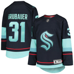 NHL Philipp Grubauer Seattle Kraken Youth Home Premier Player Jersey - Deep Sea Blue