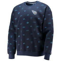 Tennessee Titans Tommy Hilfiger Reid Graphic Pullover Sweatshirt Navy