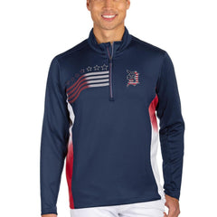 Detroit Tigers Antigua Liberty Quarter-Zip Pullover Jacket - Navy Jackets