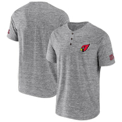 Arizona Cardinals NFL x Darius Rucker Collection Slub Henley T-Shirt Heathered Gray