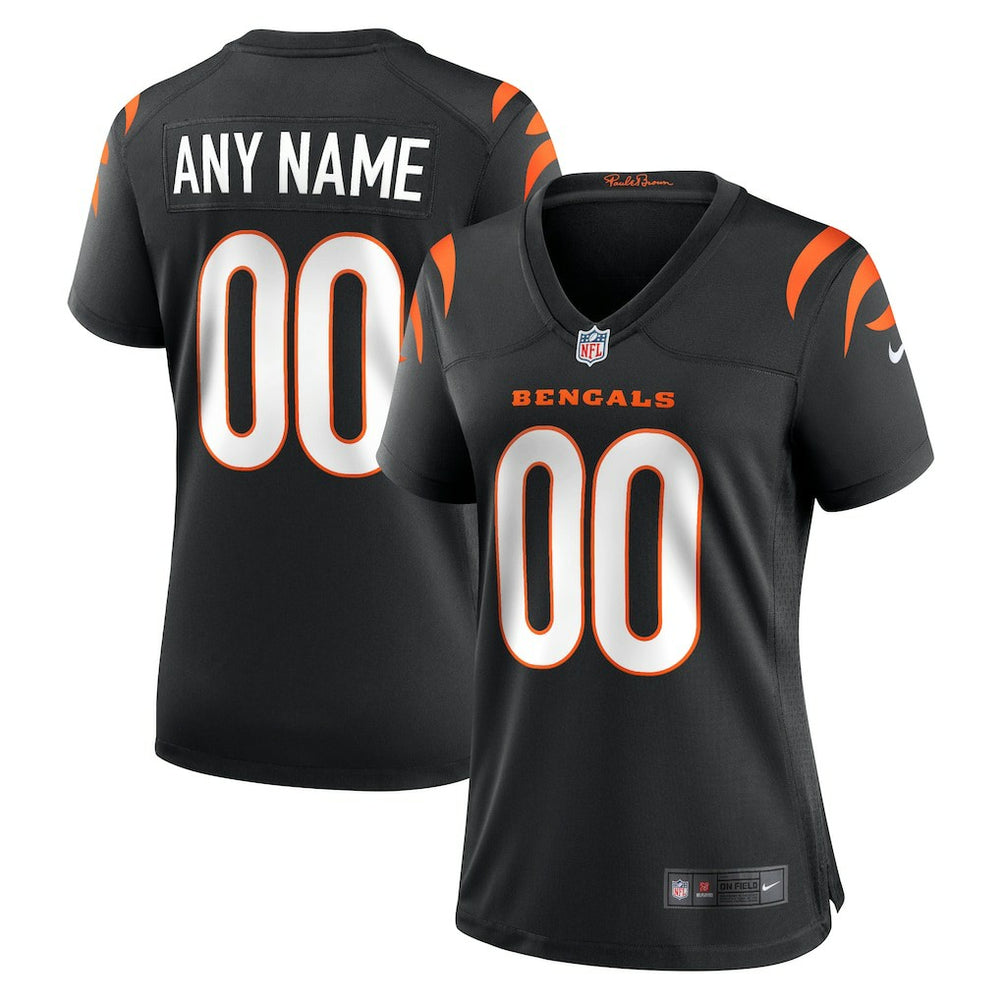 Cincinnati Bengals Women's Game Custom Jersey Black