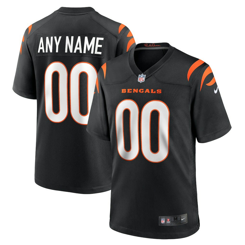 NFL Cincinnati Bengals Youth Logo Game Custom Jersey - Black