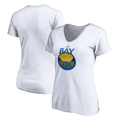 Golden State Warriors Women's The Bay Logo V-Neck T-Shirt White