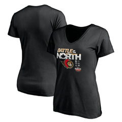 NHL Ottawa Senators Women's Battle of the North V-Neck T-Shirt - Black