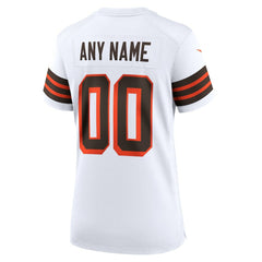 NFL Cleveland Browns Women's 1946 Collection Alternate Custom Jersey - White