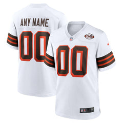 NFL Cleveland Browns 1946 Collection Alternate Custom Jersey - White