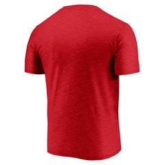 Cincinnati Reds Fanatics Primary Pill Space Dye T-Shirt - Red T-shirts