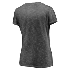 Chicago Bulls Women's Double-Fade Space-Dye V-Neck T-Shirt Charcoal