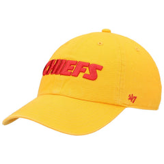 Kansas City Chiefs '47 Clean Up Script Adjustable Hat Gold